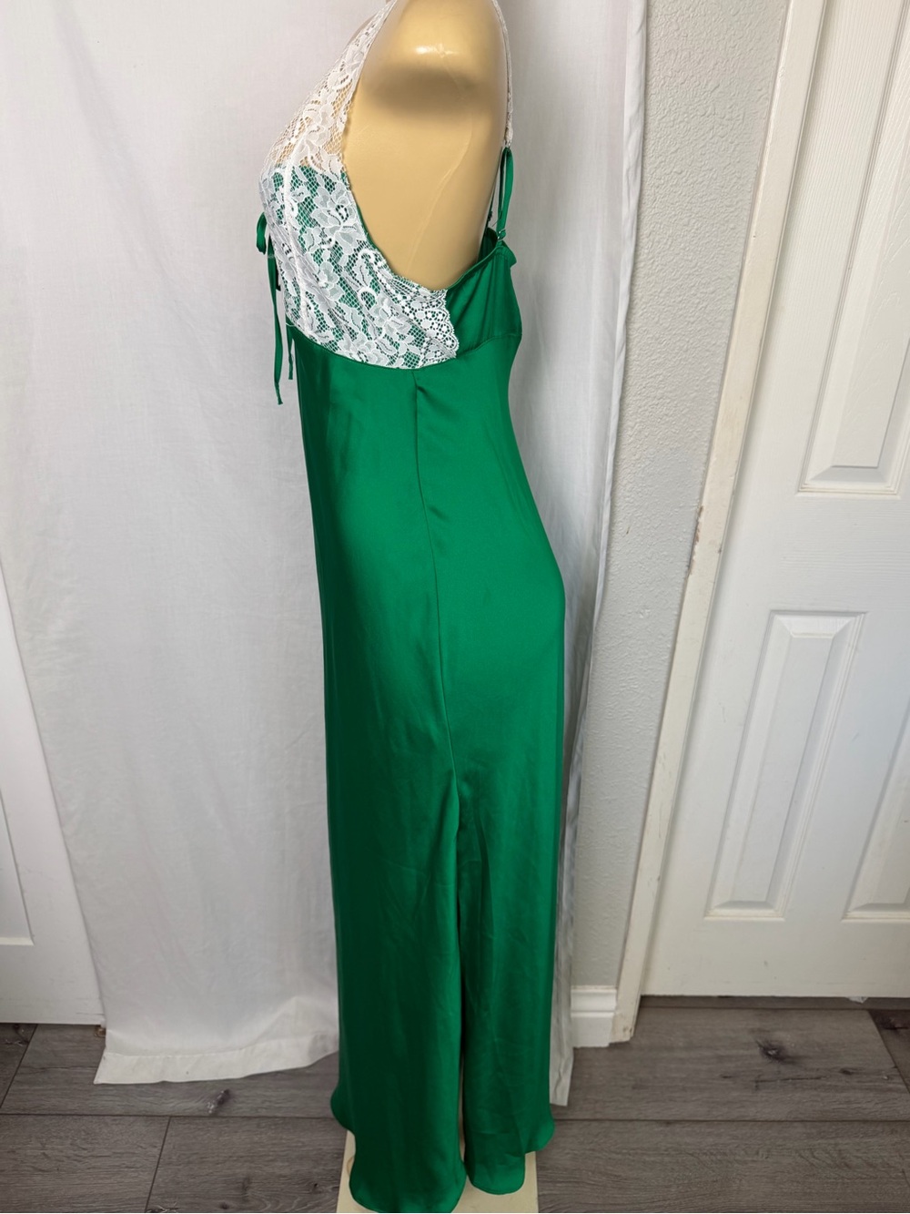 Free People Countryside Maxi Slip Dress green SMALL NWT - Picture 6 of 12